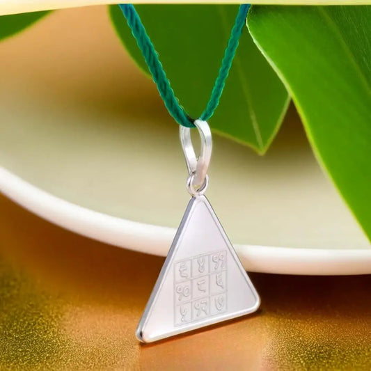 Budh Yantra Silver Locket | Wisdom, Clarity & Prosperity