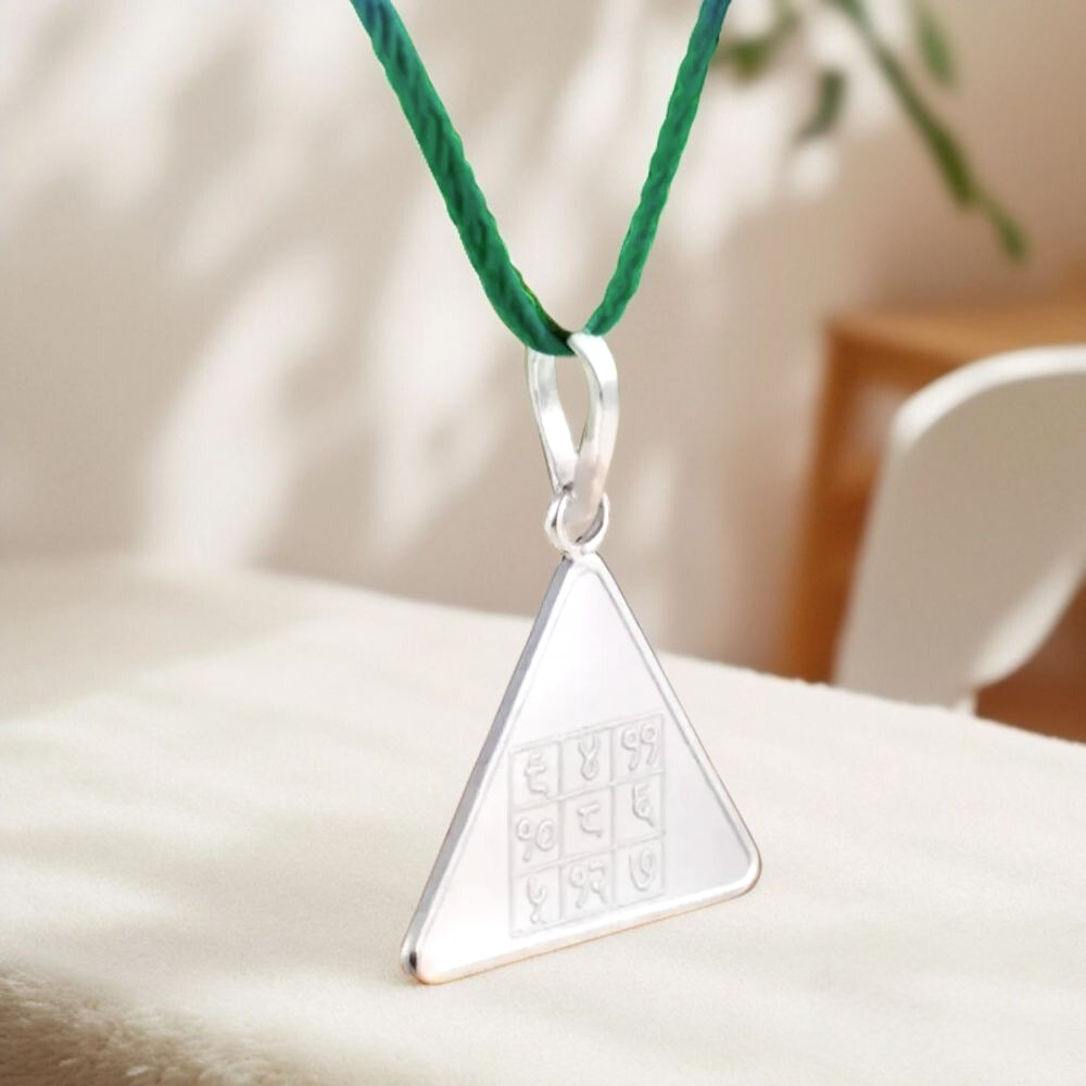 Budh Yantra Silver Locket | Wisdom, Clarity & Prosperity