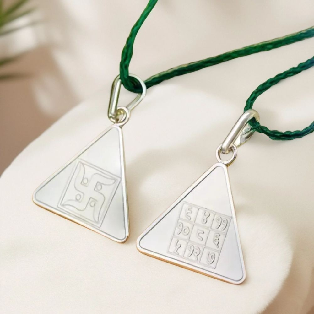 Budh Yantra Silver Locket | Wisdom, Clarity & Prosperity