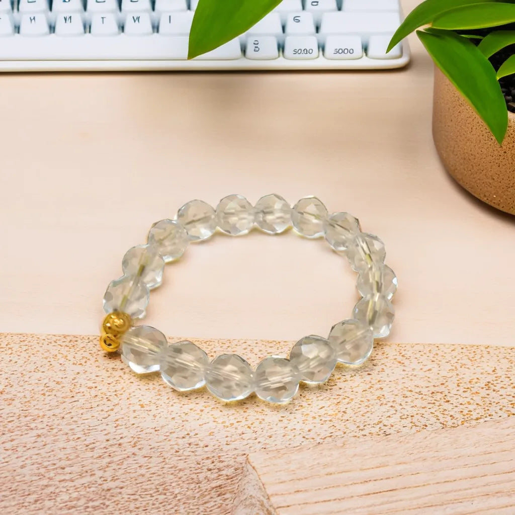Clear Quartz Crystal Bracelet – Clarity, Healing & Positive Energy