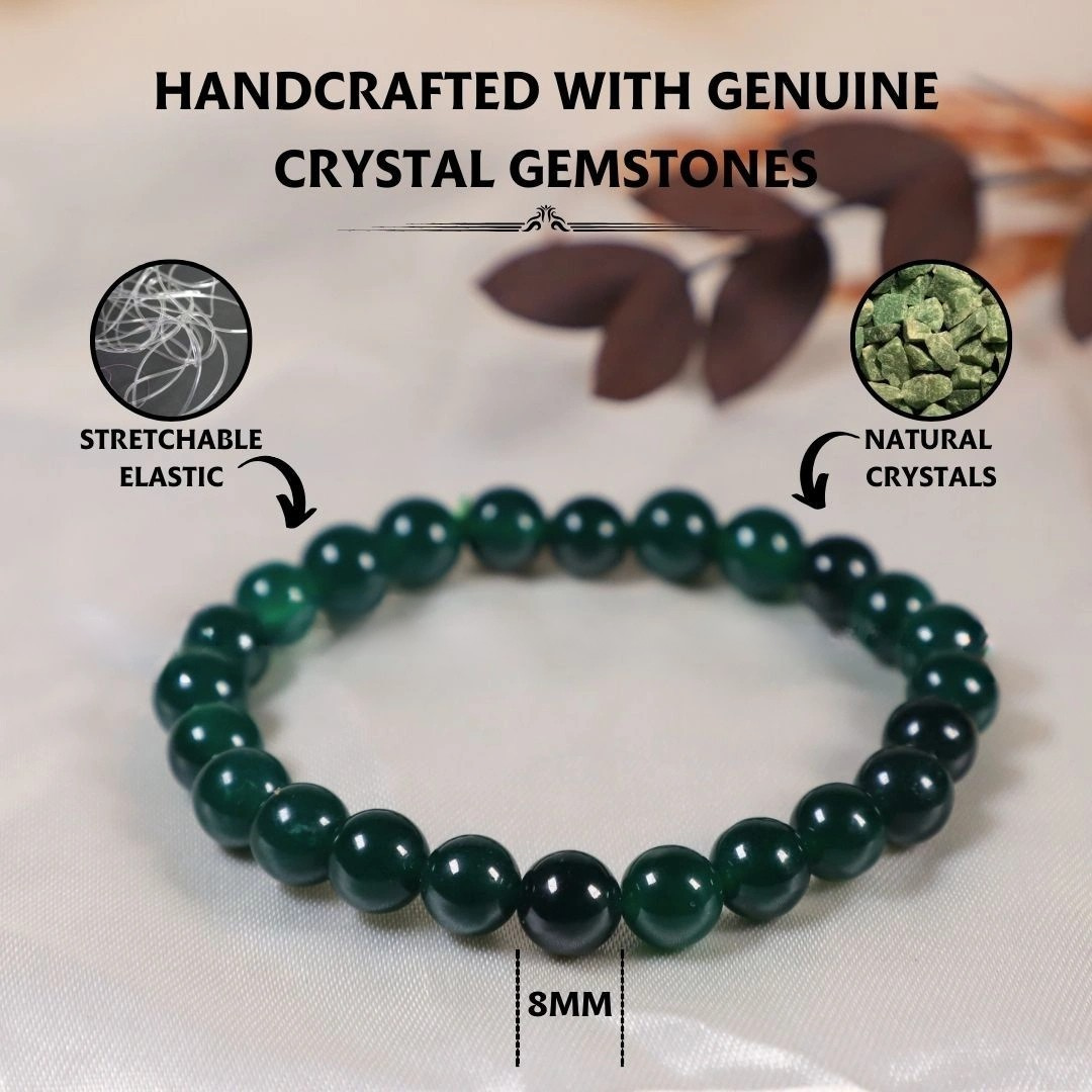 Premium Wood Crystal Bracelet Diamond Cut 8mm