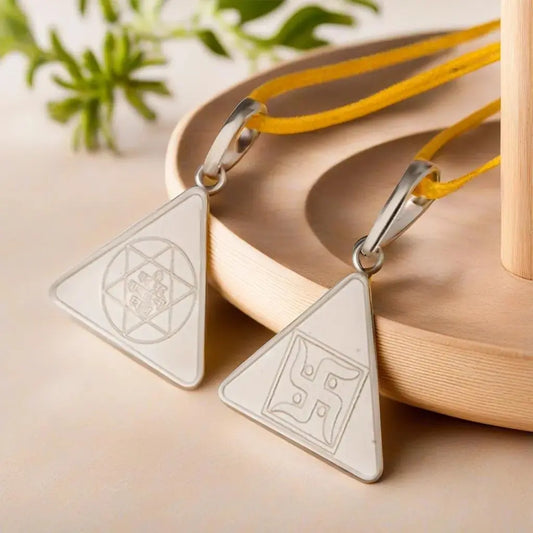 Maa Saraswati Yantra Silver Locket | Wisdom, Knowledge & Positive Energy