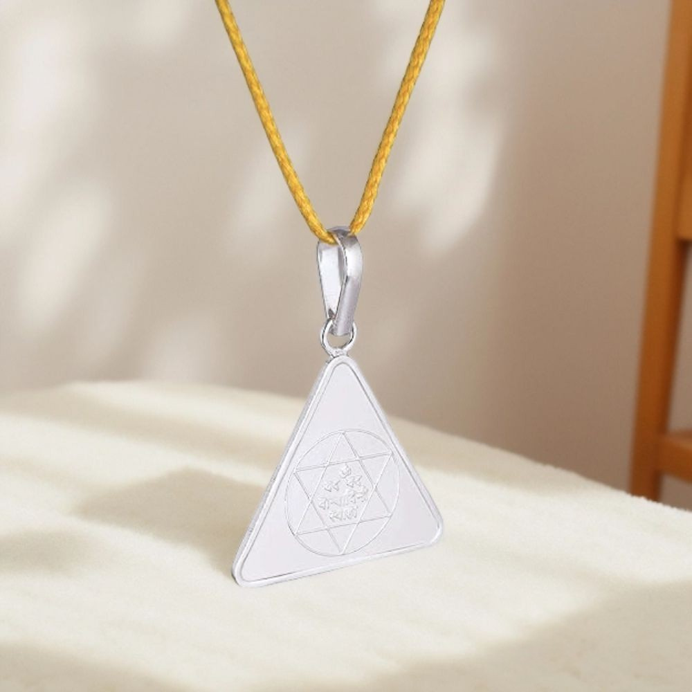 Maa Saraswati Yantra Silver Locket | Wisdom, Knowledge & Positive Energy