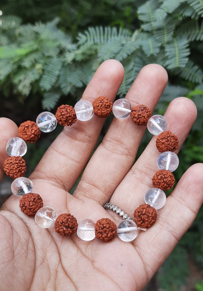 Rudraksha Crystal Healing Bracelet – Spiritual Protection & Positive Energy