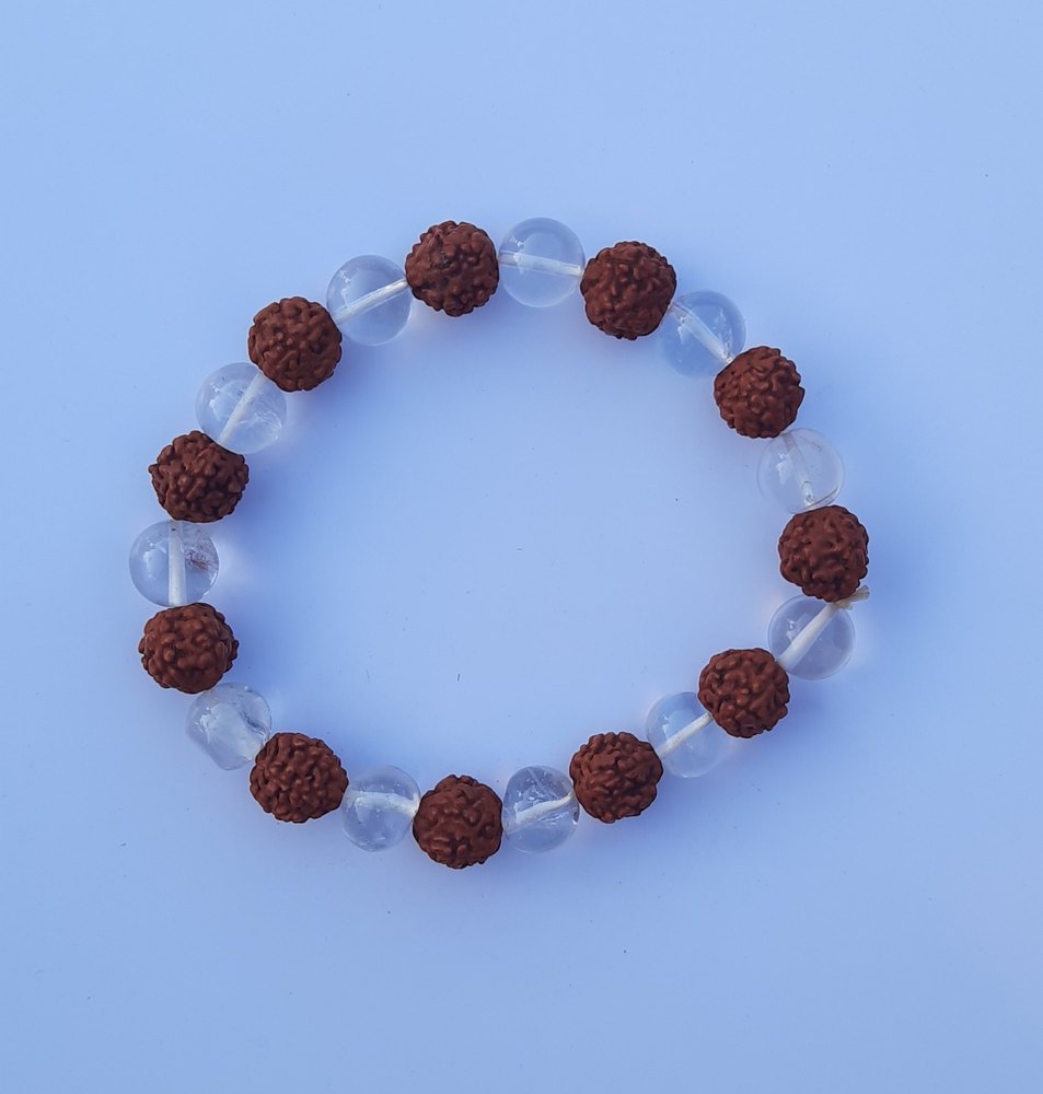 Rudraksha Crystal Healing Bracelet – Spiritual Protection & Positive Energy