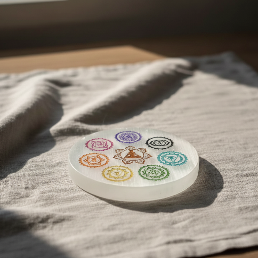 Selenite Charging Plate – Cleanse & Recharge Crystals and Bracelets
