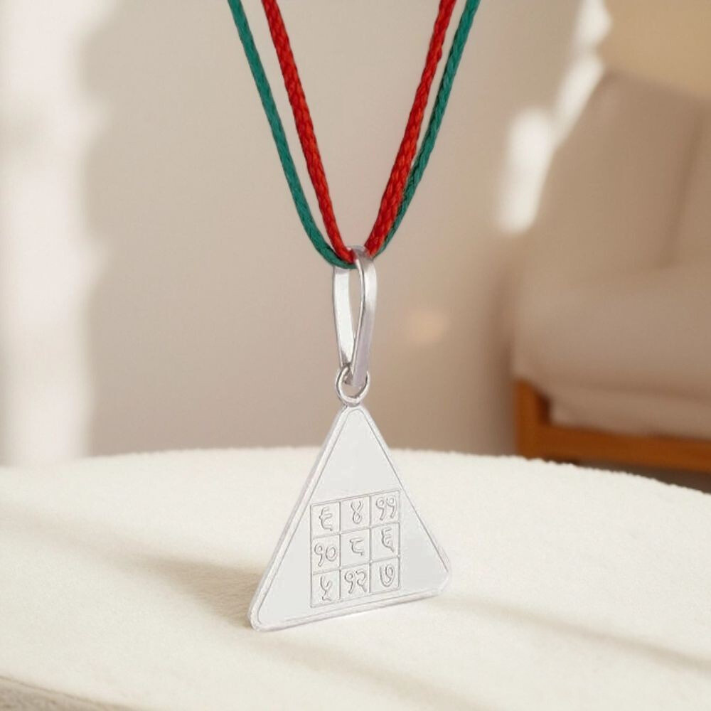 Surya Budh Yantra Silver Locket | Energy, Wisdom & Prosperity