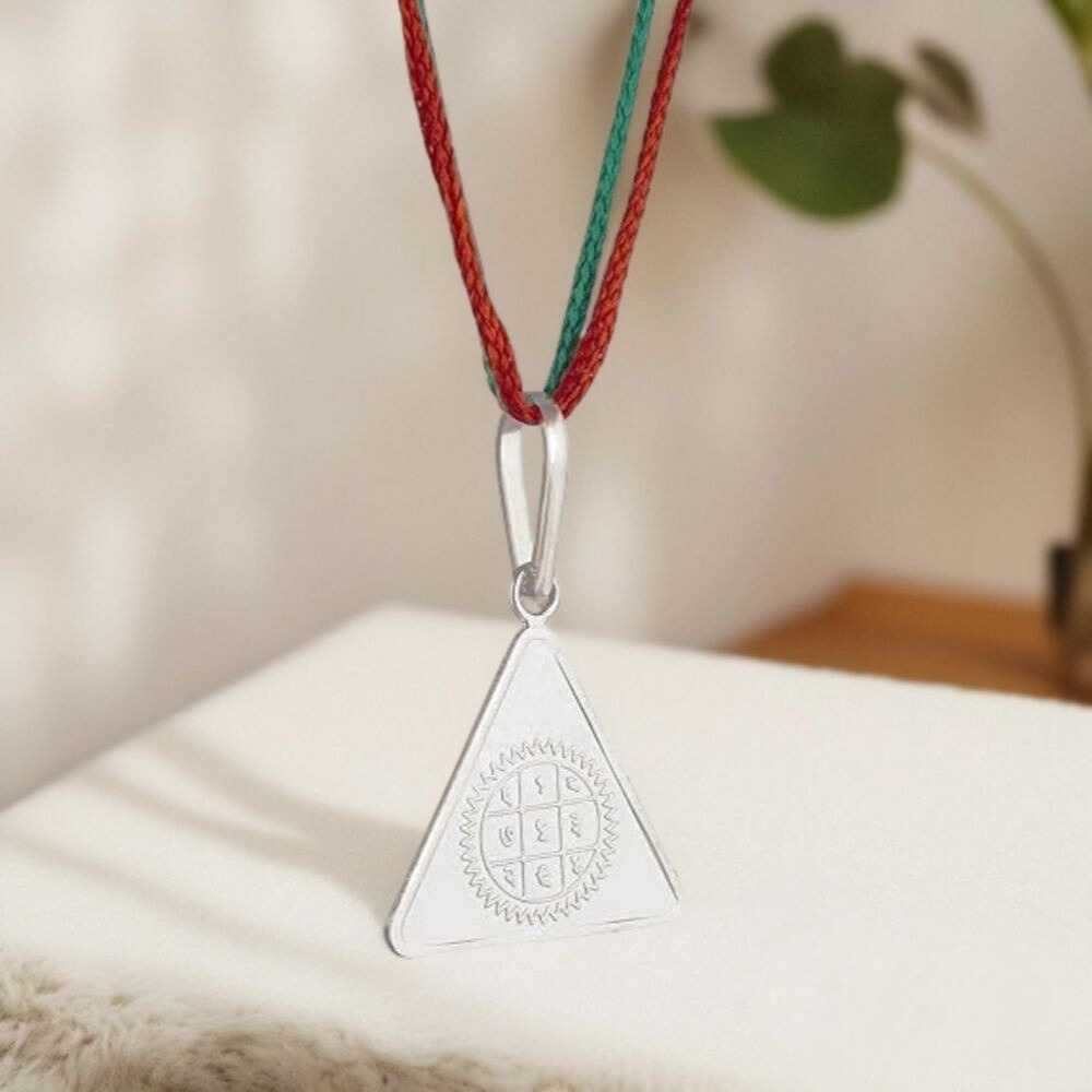 Surya Budh Yantra Silver Locket | Energy, Wisdom & Prosperity