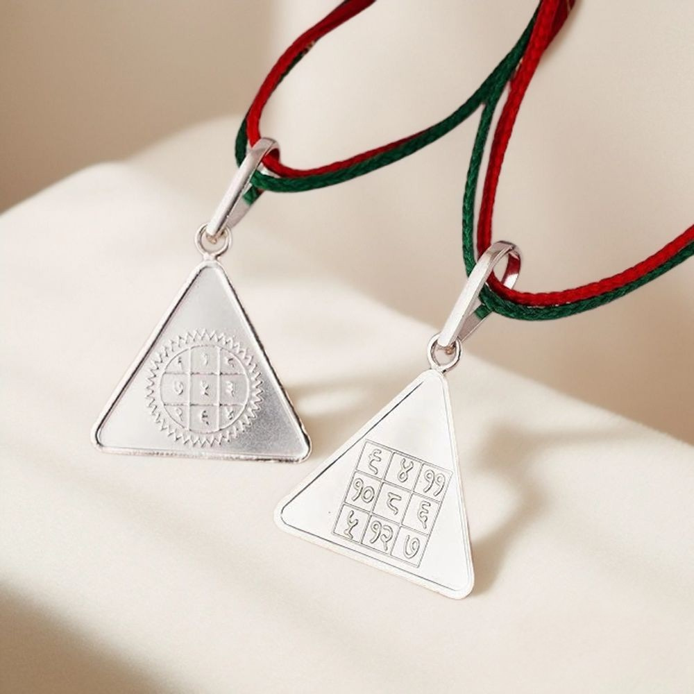 Surya Budh Yantra Silver Locket | Energy, Wisdom & Prosperity
