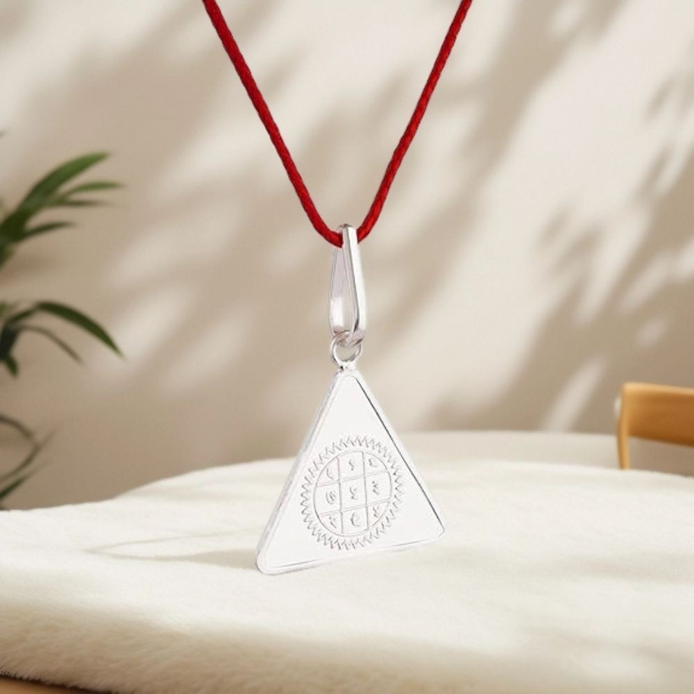 Surya Pyra Yantra Silver Locket | Strength, Success & Positive Energy
