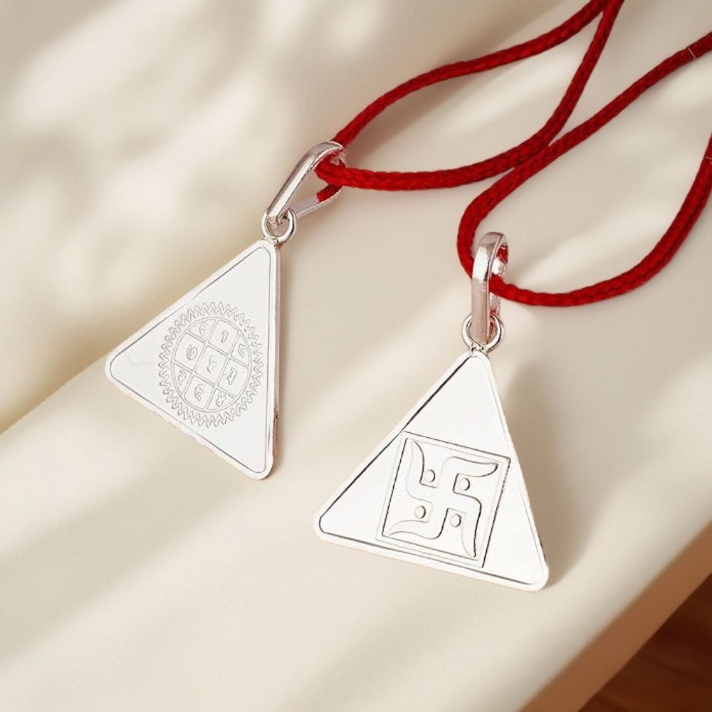Surya Pyra Yantra Silver Locket | Strength, Success & Positive Energy