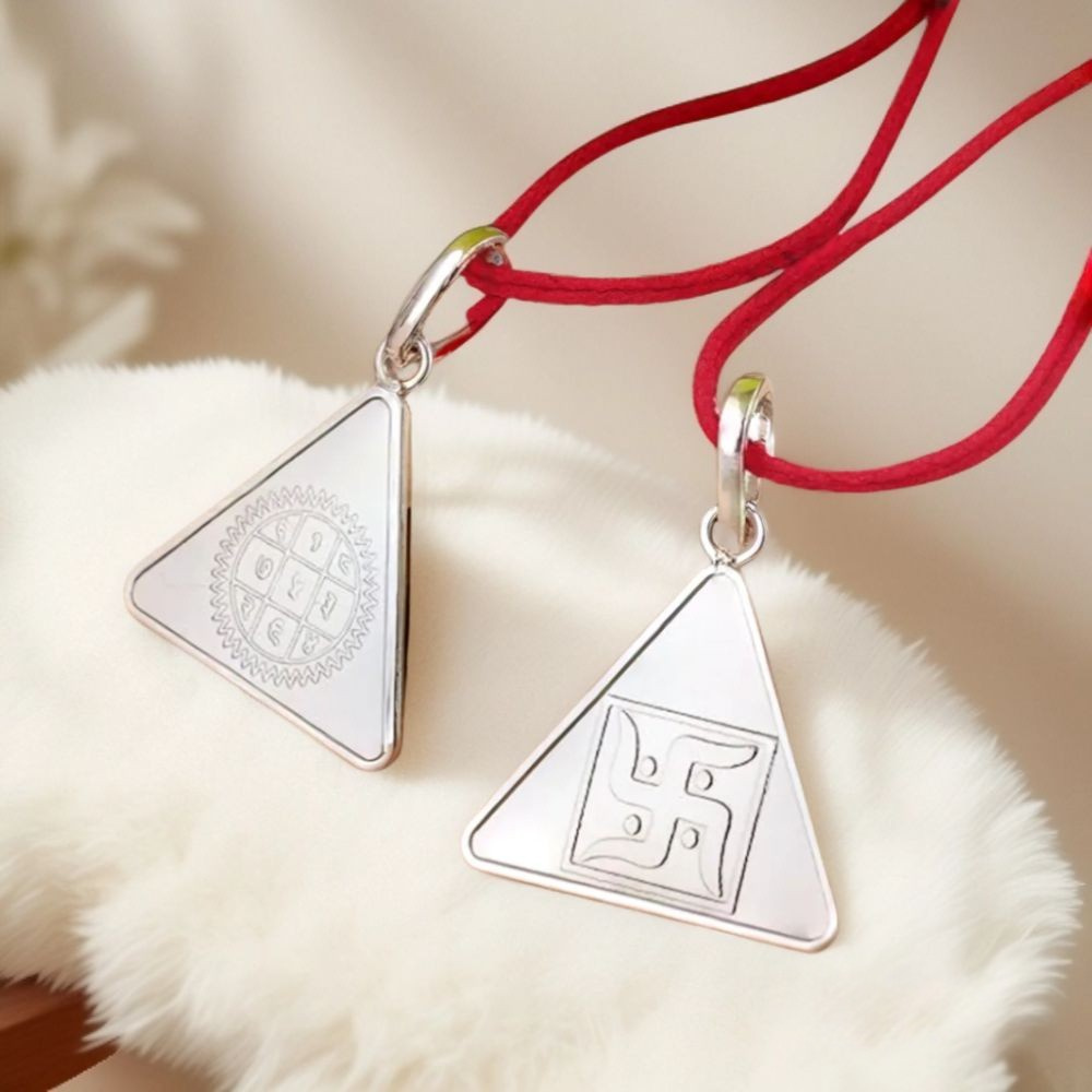 Surya Yantra Silver Locket | Power, Prosperity & Positive Energy