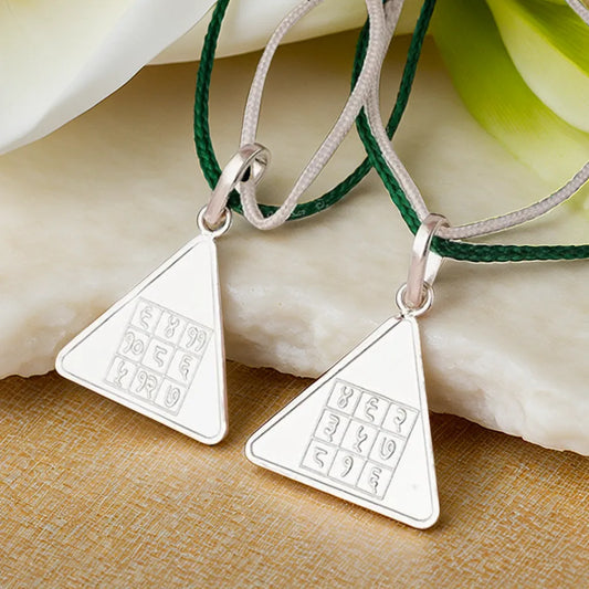 Budh Pyra Yantra Silver Locket Spiritual Protection & Positive Energy