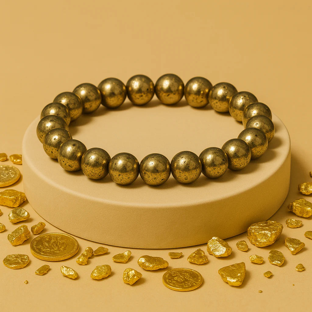 Golden Pyrite Bracelet | Wealth, Protection & Confidence