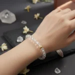 Clear Quartz Crystal Bracelet Diamond Cut - Image 4