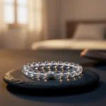 Clear Quartz Crystal Bracelet with Buddha Charm - Image 2