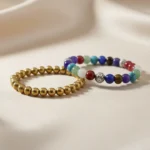 Golden Pyrite and Seven Chakra Bracelet Combo - Image 3