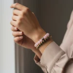 Rose Quartz and Golden Pyrite Bracelet Combo - Image 2