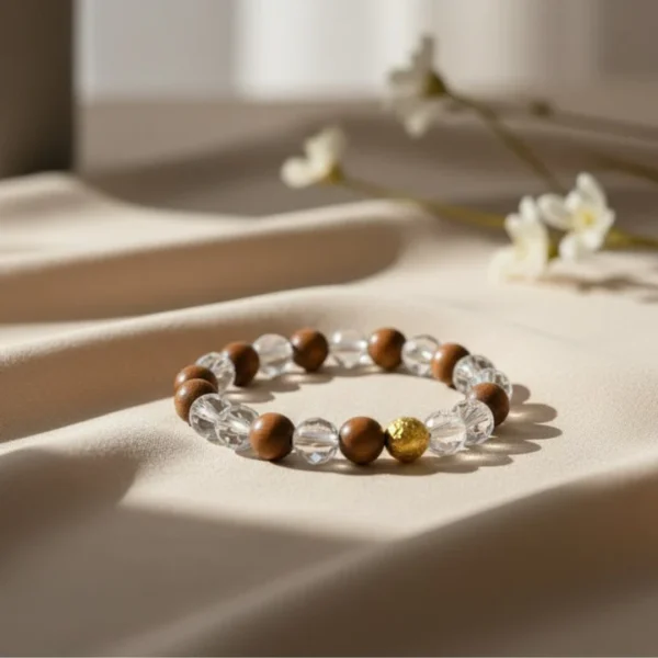 Wood Crystal Bracelet