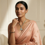 Budh Pyra Silver Locket with Wood Crystal Bracelet – Diamond Cut Combo - Image 2