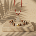 Surya Pyra Yantra Pure Silver Locket & Wood Crystal Bracelet Combo