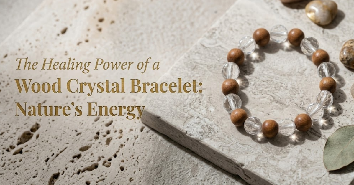 Wood Crystal Bracelet