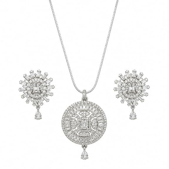 Baguette Pendant Necklace