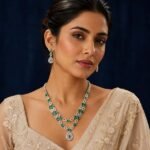 Silver Tone Crystal Necklace & Earring Set for Women - Image 2
