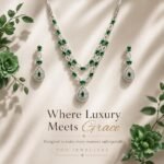 Silver Tone Crystal Necklace & Earring Set for Women - Image 4