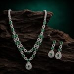 Silver Tone Crystal Necklace & Earring Set for Women - Image 5