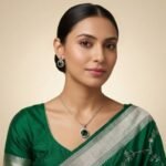 Round Halo Crystal Pendant Necklace & Stud Earrings Set for Women | Silver-Tone Crystal Jewelry | Clear, Pink & Green - Image 2