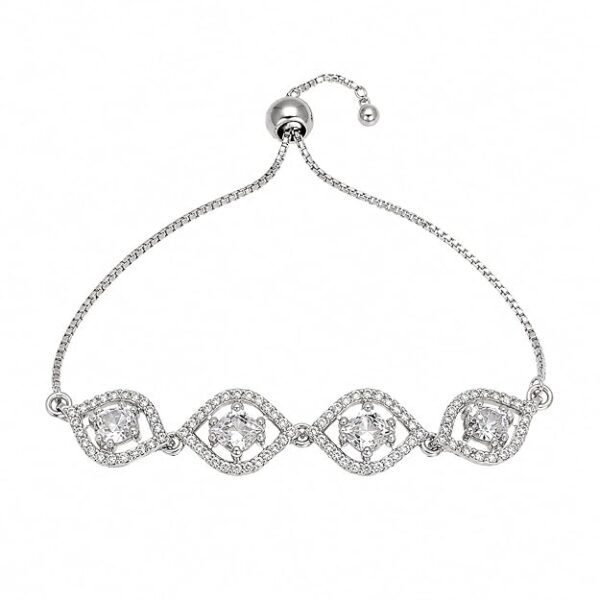 Crystal Cubic Zirconia Bangle Bracelet Set for Women