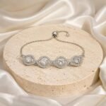 Crystal Cubic Zirconia Bangle Bracelet Set for Women - Image 5