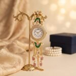 Kashmiri Bracelet Watch for Women, Kundan Floral Design - Image 5