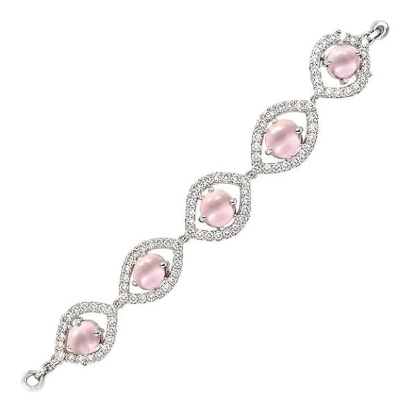 Pink Quartz Crystal Bracelet