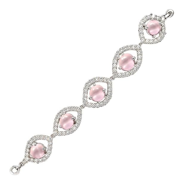 Pink Quartz Crystal Bracelet