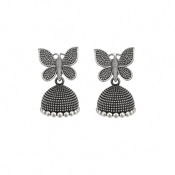 Silver Jhumkas